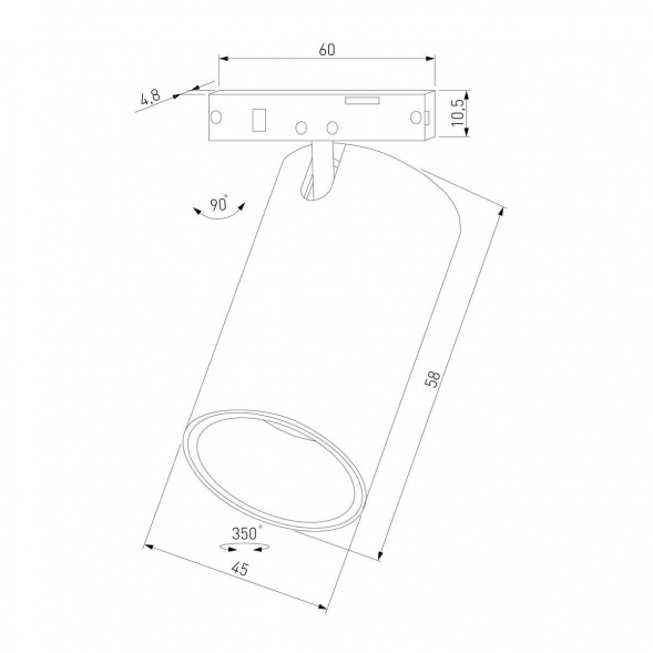 Трековый светодиодный светильник Elektrostandard Mini Magnetic 85159/01 a065646