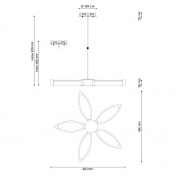 Подвесная люстра Lucia Tucci Modena 172.5 LED