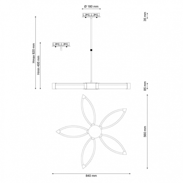 Подвесная люстра Lucia Tucci Modena 172.5 LED