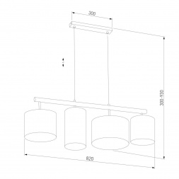 Подвесной светильник TK Lighting 4458 Deva Graphite