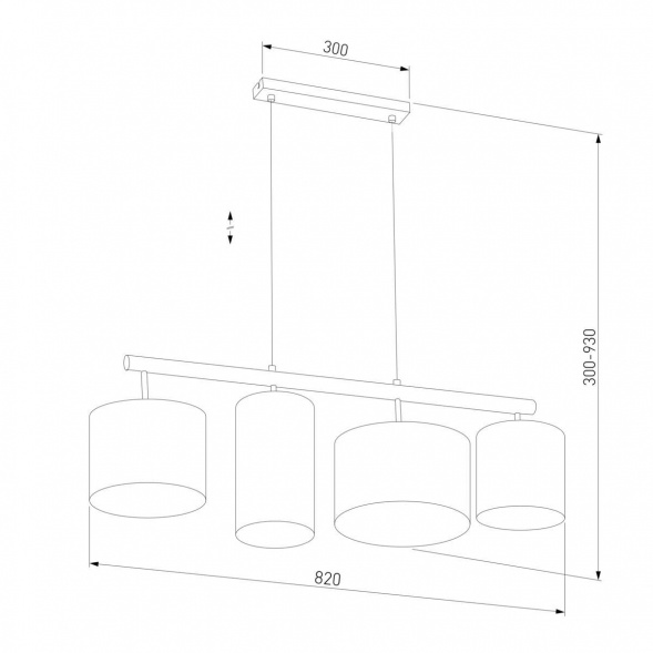 Подвесной светильник TK Lighting 4458 Deva Graphite
