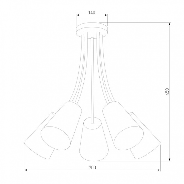 Потолочная люстра TK Lighting 828 Wire Gold