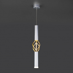 Подвесной светодиодный светильник Eurosvet Lance 50191/1 LED матовое серебро/матовое золото