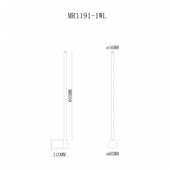 Настенный светодиодный светильник MyFar Sunn MR1191-1WL