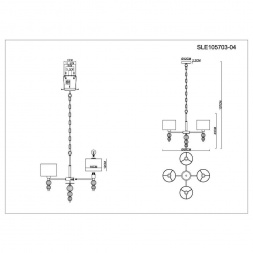 Подвесная люстра Evoluce Ramer SLE105703-04