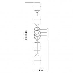 Потолочная люстра Escada MONDRIAN 699/8P