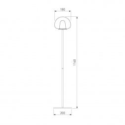 Торшер Eurosvet Twice 90327/1 черный