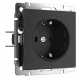 Розетка с заземлением Werkel черный матовый W1171008 4690389156878