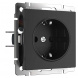 Розетка с заземлением Werkel черный матовый W1171008 4690389156878