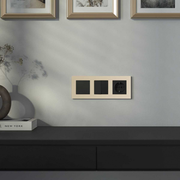 Розетка с заземлением Werkel черный матовый W1171008 4690389156878