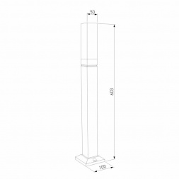 Уличный светодиодный светильник Elektrostandard 1537 Techno Led чёрный a052860