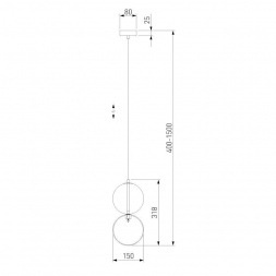 Подвесной светильник Eurosvet Selisa 50091/1 хром/дымчатый