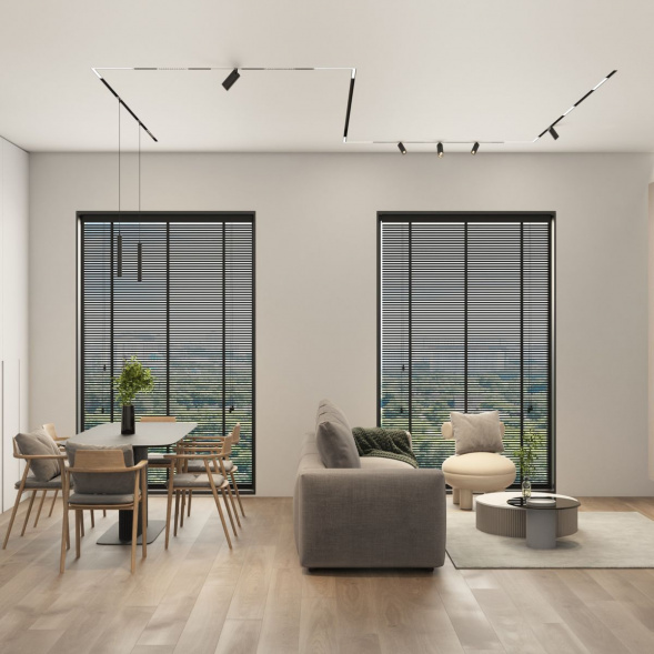 Трековый светодиодный светильник Denkirs Simple Spot DK8108-BK