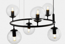 Подвесная люстра Lumina Deco Ceredo LDP 6034-6 RND BK