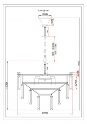 Подвесная люстра Moderli Crystal V10738-9P