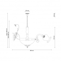 Подвесная люстра Lucia Tucci Fiori Di Rose 105.6.2