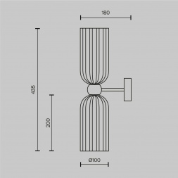Настенный светильник Maytoni Antic MOD302WL-02CG