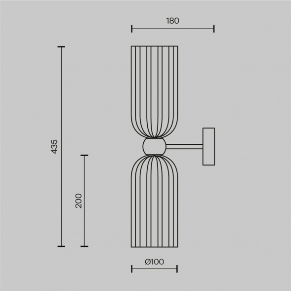 Настенный светильник Maytoni Antic MOD302WL-02CG
