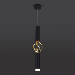Подвесной светодиодный светильник Eurosvet Lance 50191/1 LED черный/золото