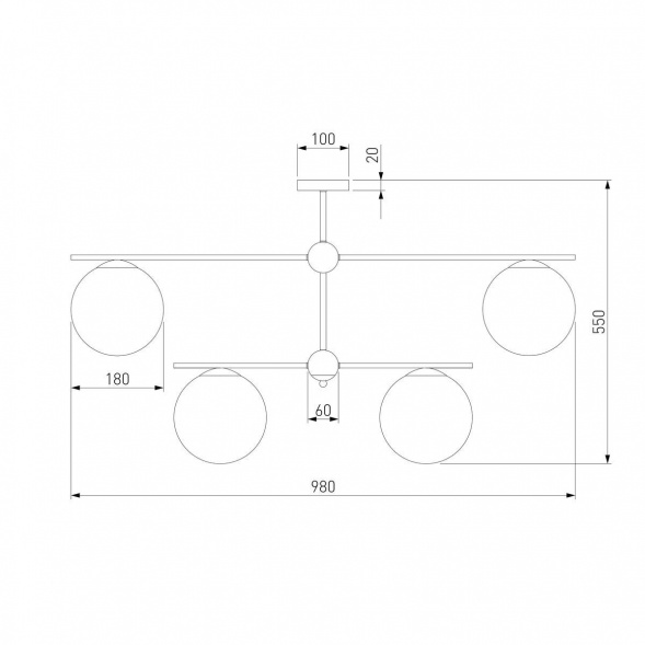 Подвесная люстра Eurosvet Marbella 60147/6 латунь