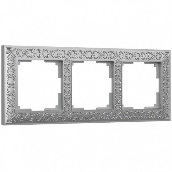 Рамка Werkel Antik на 3 поста матовый хром WL07-Frame-03 4690389145681