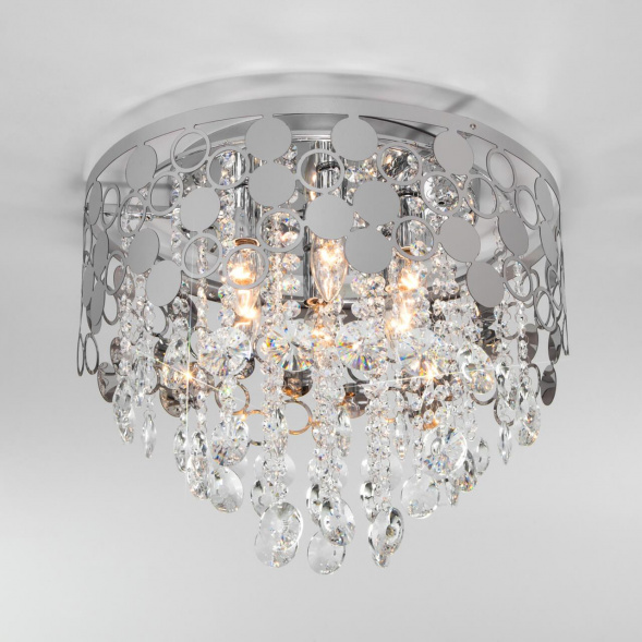 Подвесная люстра Eurosvet Lianna 10123/6 хром/прозрачный хрусталь Strotskis Smart