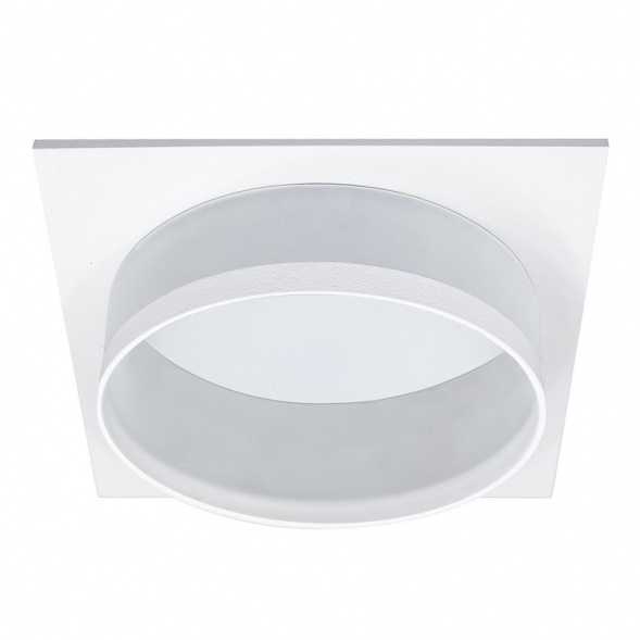 Светильник встраиваемый Feron DL701 потолочный GX70 белый квадрат 51095