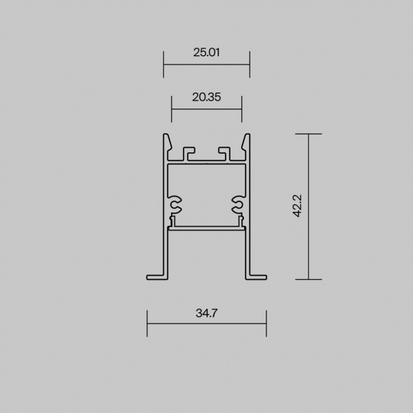 Алюминиевый профиль встраиваемый скрытого монтажа Maytoni Led Strip ALM-3542-B-2M 632015
