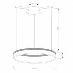 Подвесной светодиодный светильник Moderli Via V1723-PL