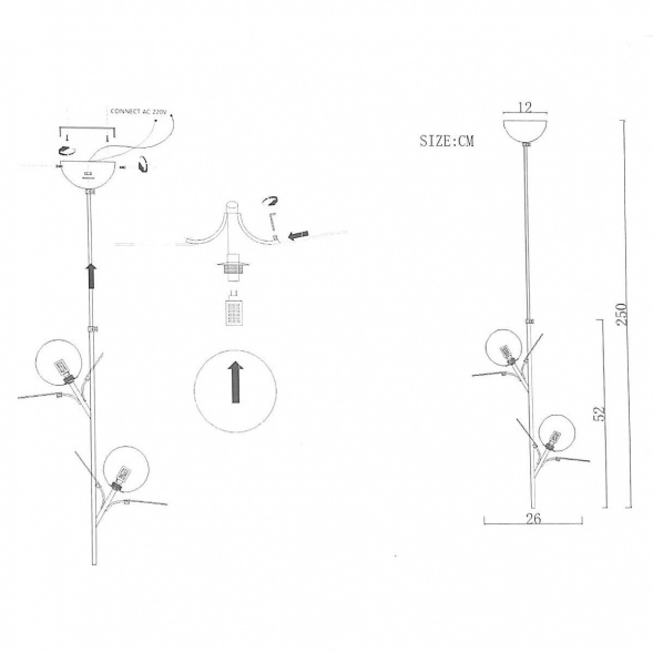 Подвесная люстра Imperium Loft Matisse 191916-26