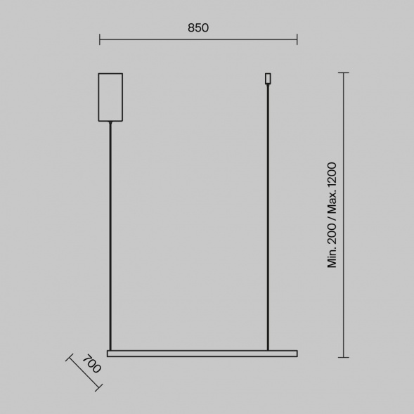 Подвесной светодиодный светильник Maytoni Glint MOD072PL-L36B3K