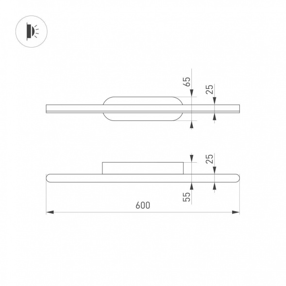 Подсветка для зеркал Arlight SP-Tenero-S600X45-13W Warm3000 037465