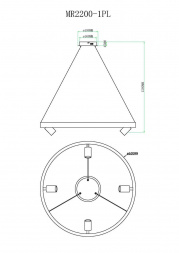 Подвесная светодиодная люстра MyFar James MR2200-1PL
