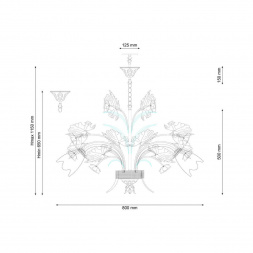 Подвесная люстра Lucia Tucci Fiori Di Rose 1760.8