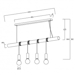 Подвесной светильник Lucide Jaime 08425/04/31