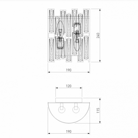 Настенный светильник Bogates Frammenti 352/2 Strotskis