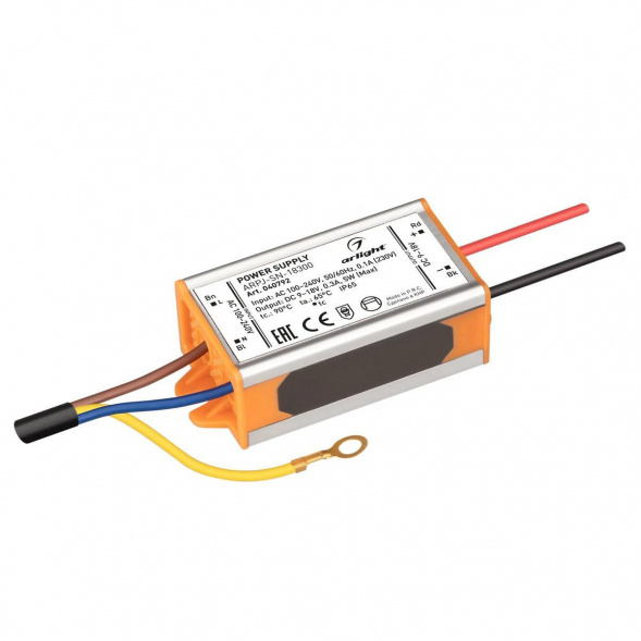 Блок питания Arlight ARPJ-SN-18300 (5W, 9-18V, 300mA) 040792
