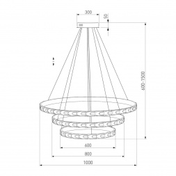 Светодиодный светильник Eurosvet с пультом управления 90163/3 сатин-никель