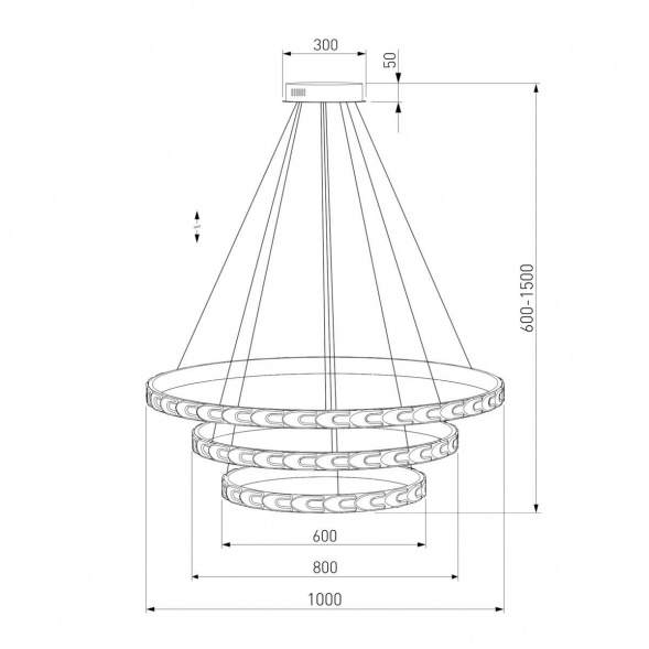Светодиодный светильник Eurosvet с пультом управления 90163/3 сатин-никель