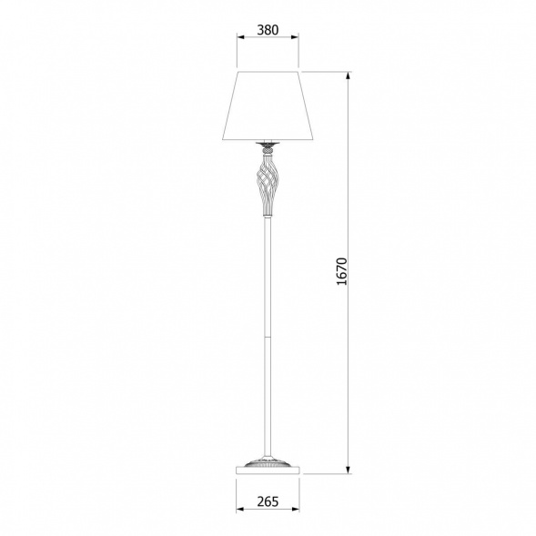 Торшер Eurosvet 01003/1 античная бронза