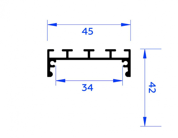 Профиль алюминиевый накладной/подвесной &quot;Profile System&quot; AMBRELLA LIGHT ILLUMINATION GP3070AL