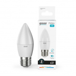 Лампа светодиодная Gauss E27 10W 4100K матовая 30220