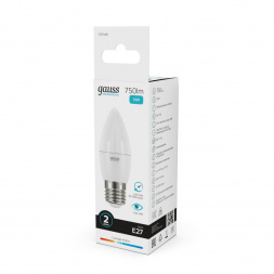 Лампа светодиодная Gauss E27 10W 4100K матовая 30220