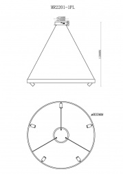 Подвесная светодиодная люстра MyFar James MR2201-1PL