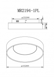 Потолочный светодиодный светильник MyFar Shannon MR2194-1PL