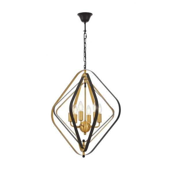 Подвесная люстра Lumina Deco Crulia LDP 8005-6 BK+MD