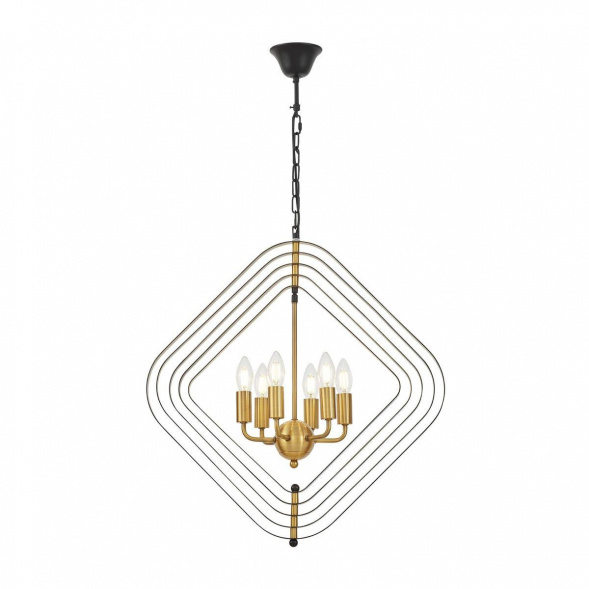 Подвесная люстра Lumina Deco Crulia LDP 8005-6 BK+MD