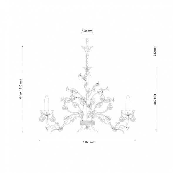Подвесная люстра Lucia Tucci Fiori Di Rose 1770.10