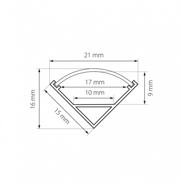 Профиль с рассеивателем Lightstar Profiled 419101