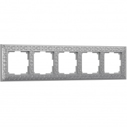 Рамка Werkel Antik на 5 постов матовый хром WL07-Frame-05 4690389145704